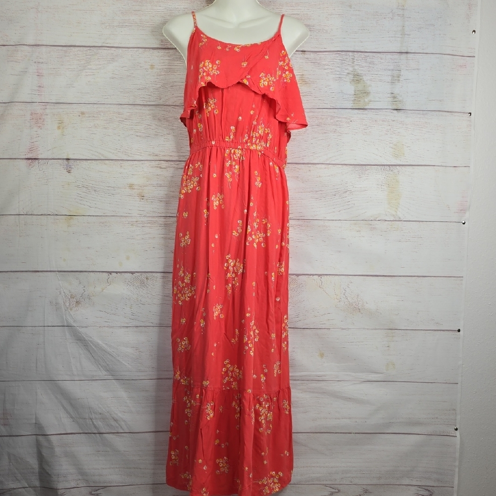 Peyton & Parker Summer Maxi Ruffle Dress Sz L